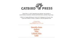 Desktop Screenshot of catbirdpress.com