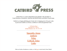 Tablet Screenshot of catbirdpress.com